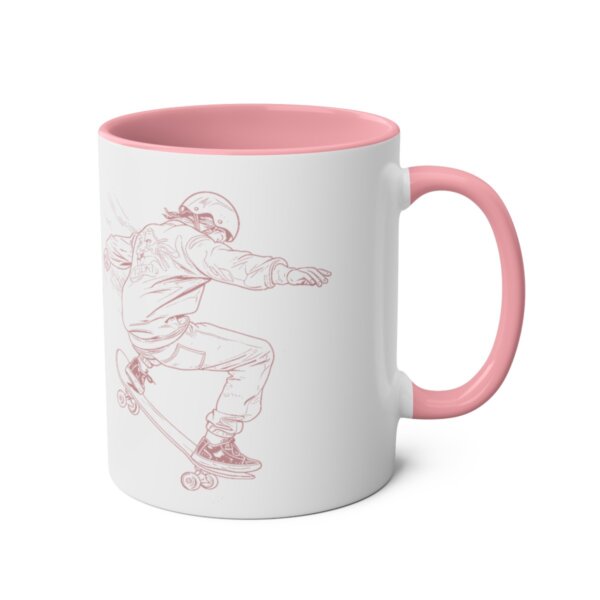 Personalized Skateboarding Two-Tone Coffee Mugs, 11oz - Image 14