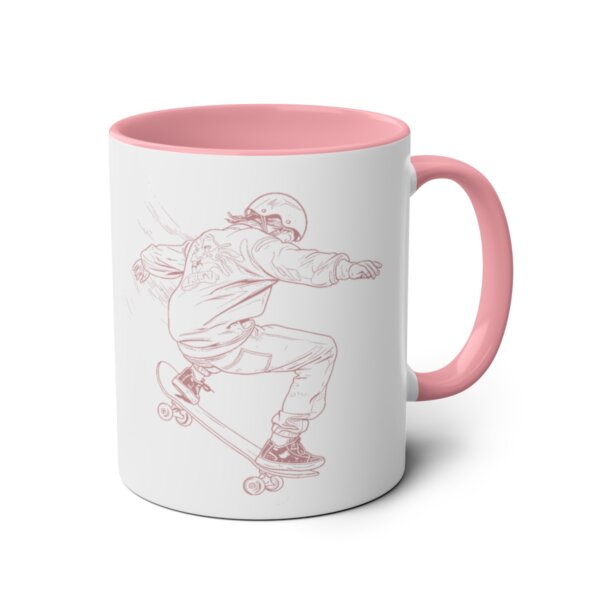 Personalized Skateboarding Two-Tone Coffee Mugs, 11oz - Image 15