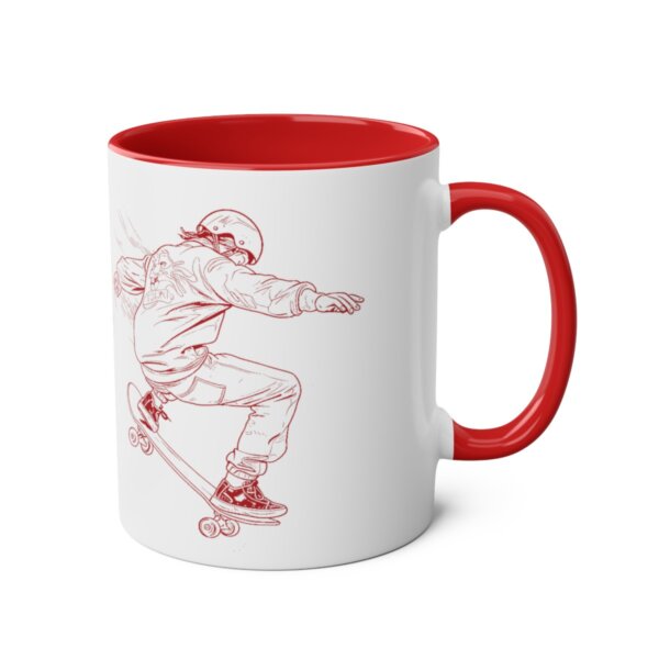 Personalized Skateboarding Two-Tone Coffee Mugs, 11oz - Image 24