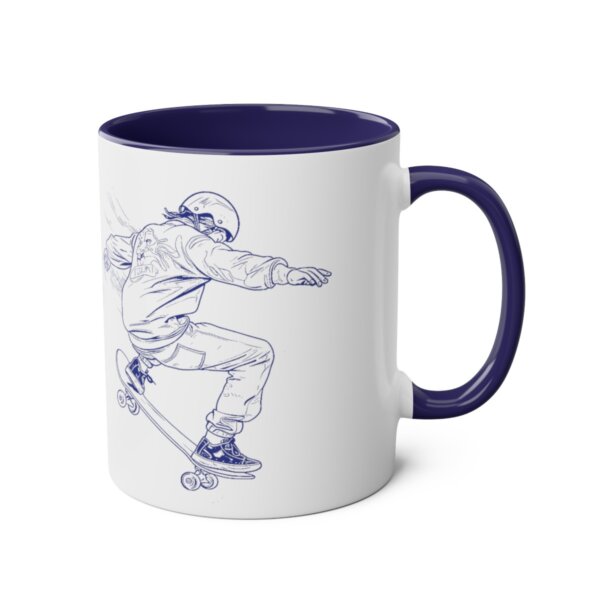 Personalized Skateboarding Two-Tone Coffee Mugs, 11oz - Image 34