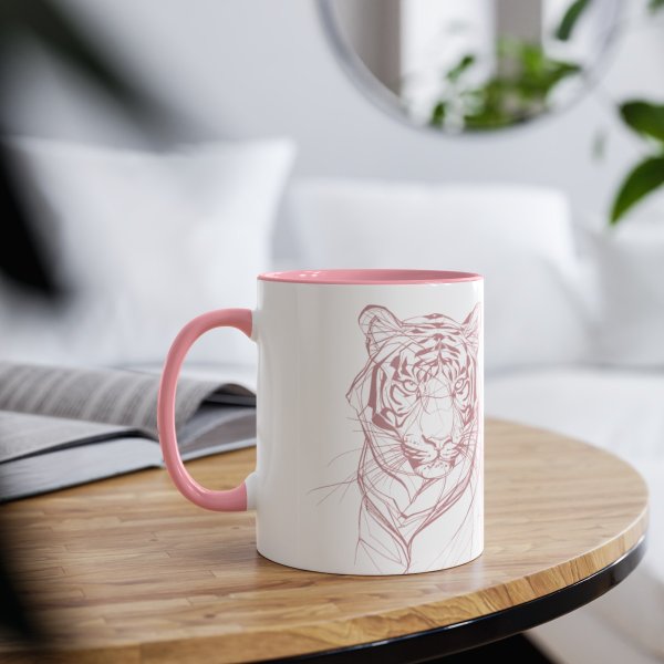 Personalized Tiger Two-Tone Coffee Mugs, 11oz - Image 17