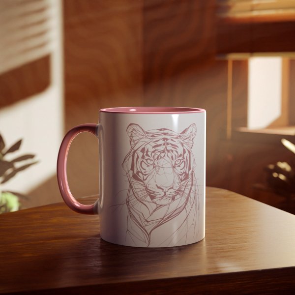 Personalized Tiger Two-Tone Coffee Mugs, 11oz - Image 18