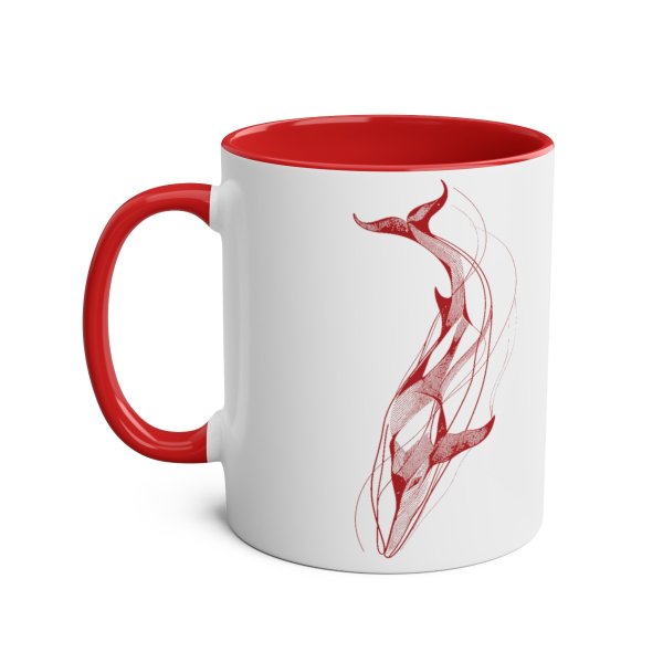 Personalized Whale Two-Tone Coffee Mugs, 11oz - Image 22