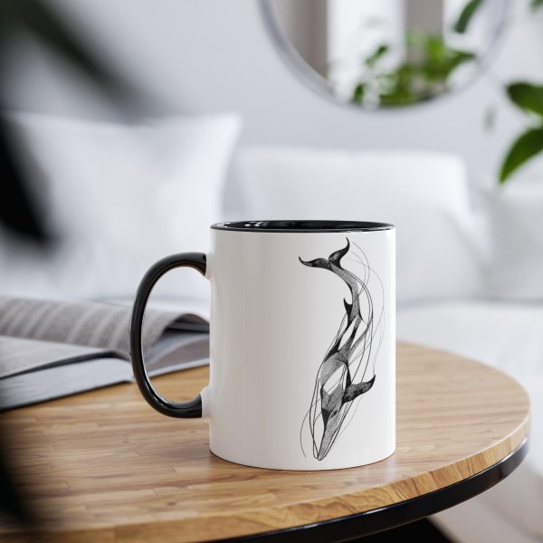 Personalized Whale Two-Tone Coffee Mugs, 11oz - Image 37