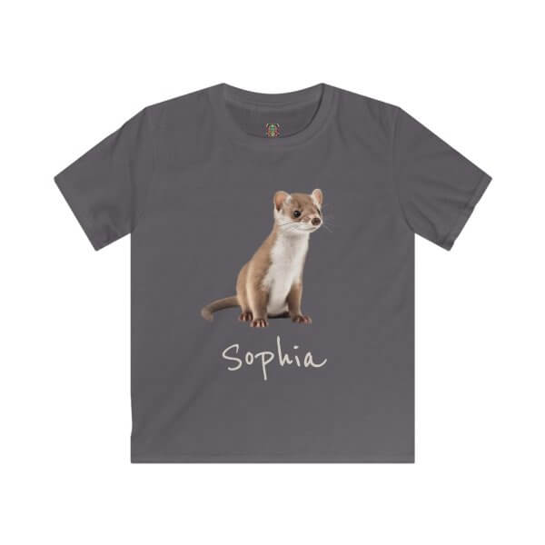 stoat kids tee charcoal