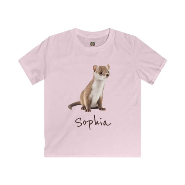 stoat kids tee light pink