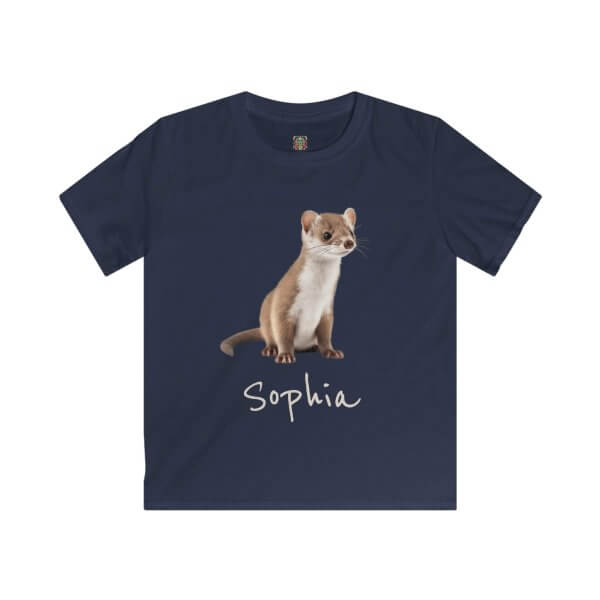 stoat kids tee navy