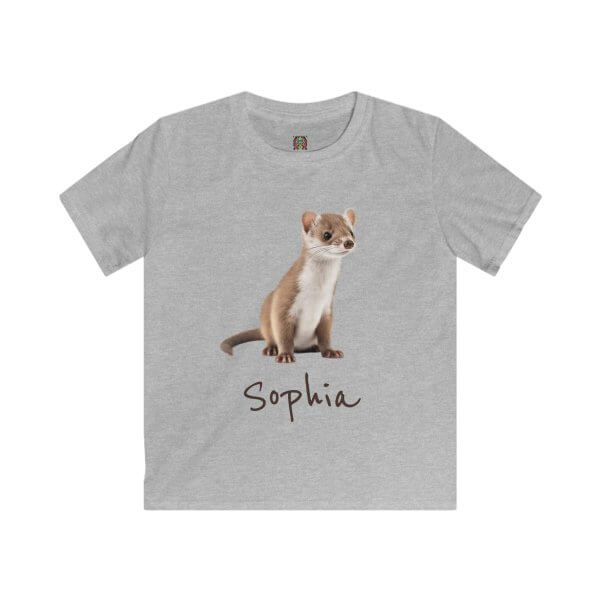 stoat kids tee heather