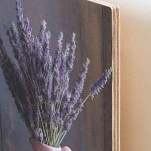 Vintage Lavender Flowers Still Life Mounted Print