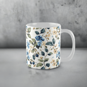 Antique Floral Coffee Mug, 11oz