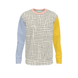 Women Grid Sweatshirt Sweater