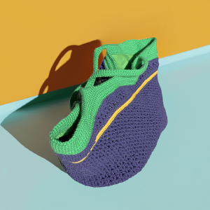 Large handmade crochet tote summer bag