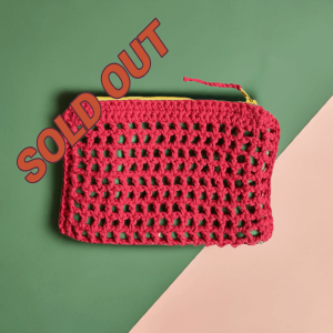 Mirror Spider Crochet Zipper Pouch