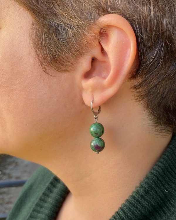 Ruby Zoisite Earrings