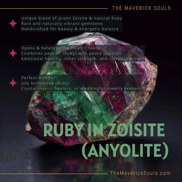 natural ruby zoisite anyolite