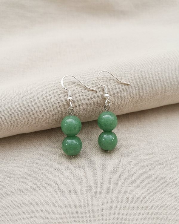 Green Aventurine Crystal Earrings: Luck, prosperity, abundance and growth