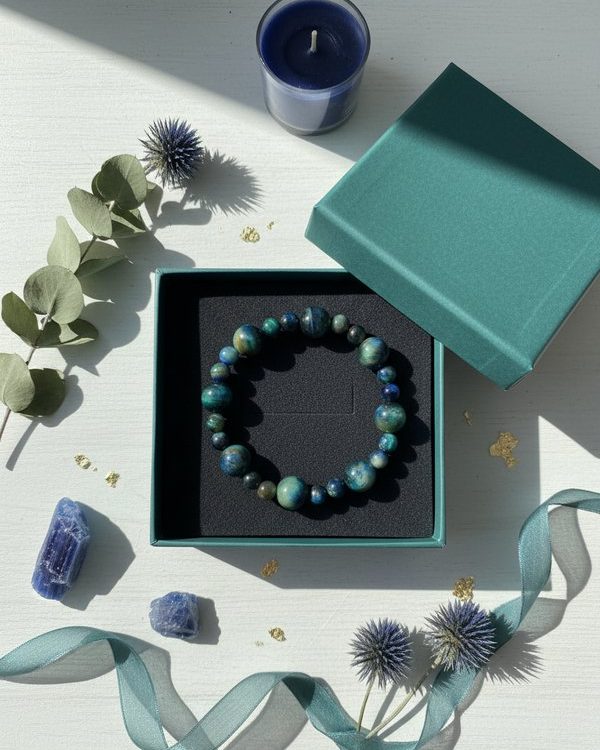 Blue Tiger's Eye Bracelet (f/m): Intuition, insight, clarity