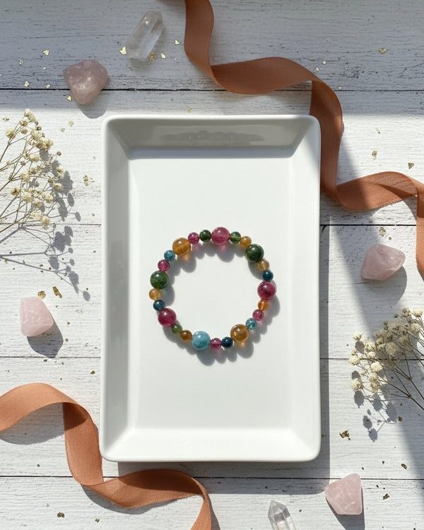 Tourmaline Crystal Bracelet (f/m): Protection, grounding, balance, Creativity & Focus, Self-Confidence, Emotional Well-being