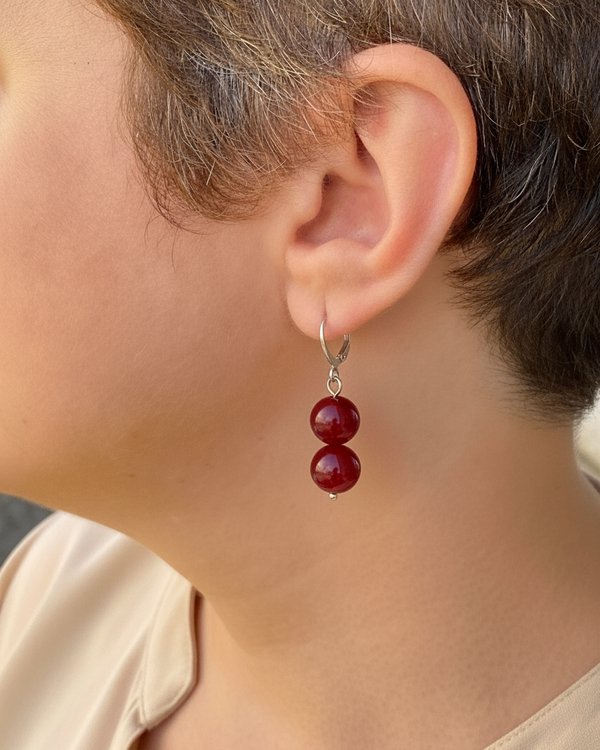 Red Carnelian Crystal Earrings – Creativity, motivation, vitality