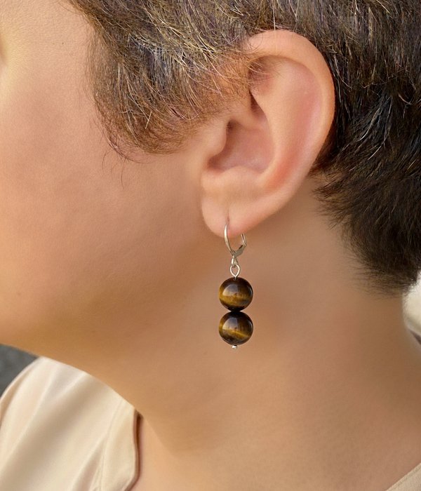 Tiger's Eye Crystal Earrings – Courage, confidence, protection