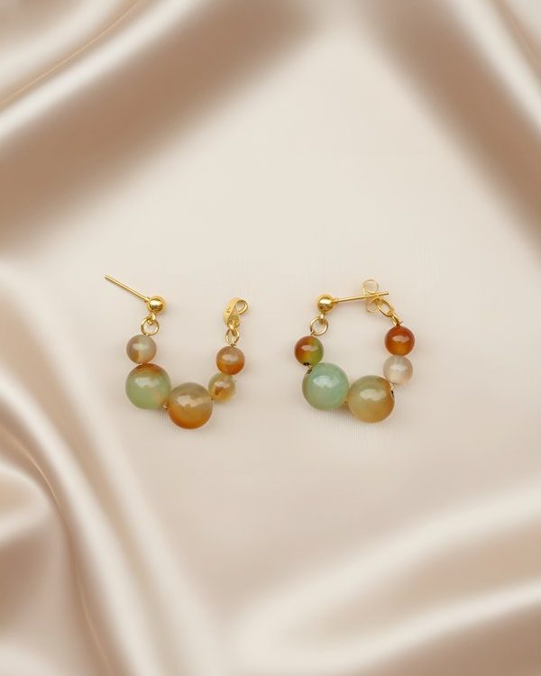 Agate Hoop Earrings: Grounding, productivity, awareness