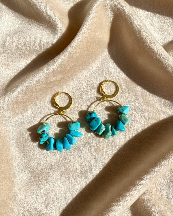 Turquoise Howlite Earrings