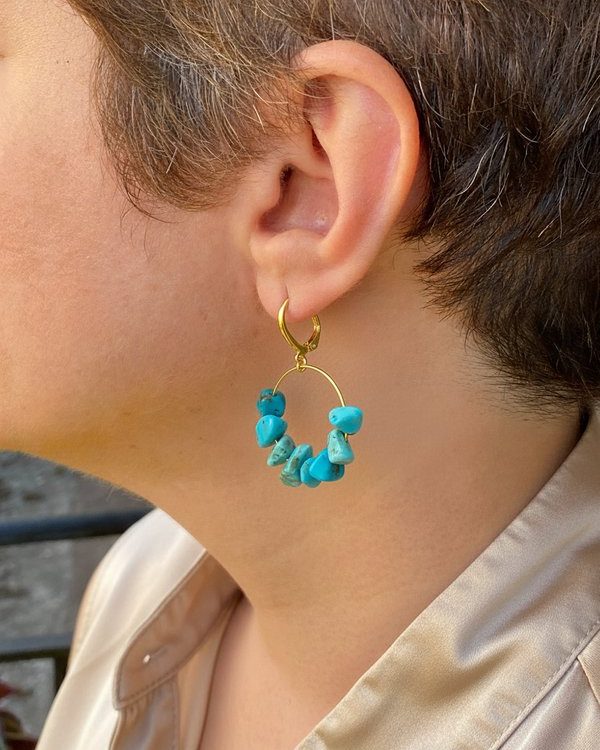 Turquoise Howlite Earrings