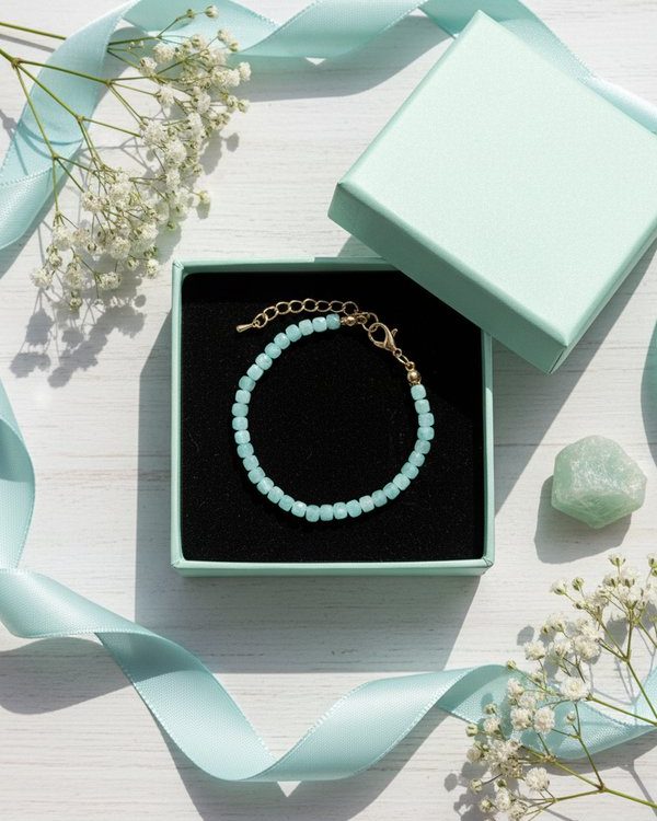 Handmade Adjustable Amazonite Gemstone Bracelet Jewellery for women