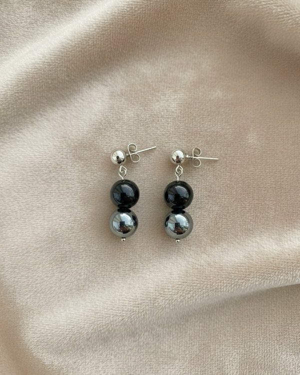 Black Tourmaline & Hematite Earrings: Shield against negative energies