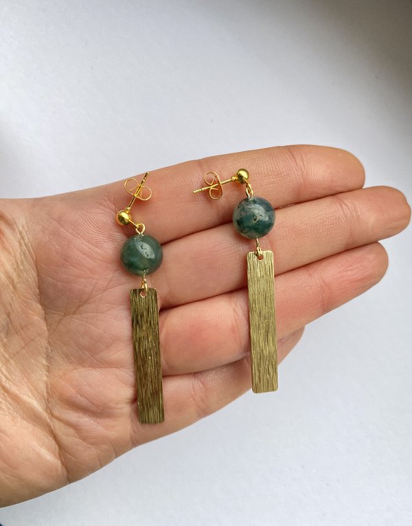 Moss Agate Earrings