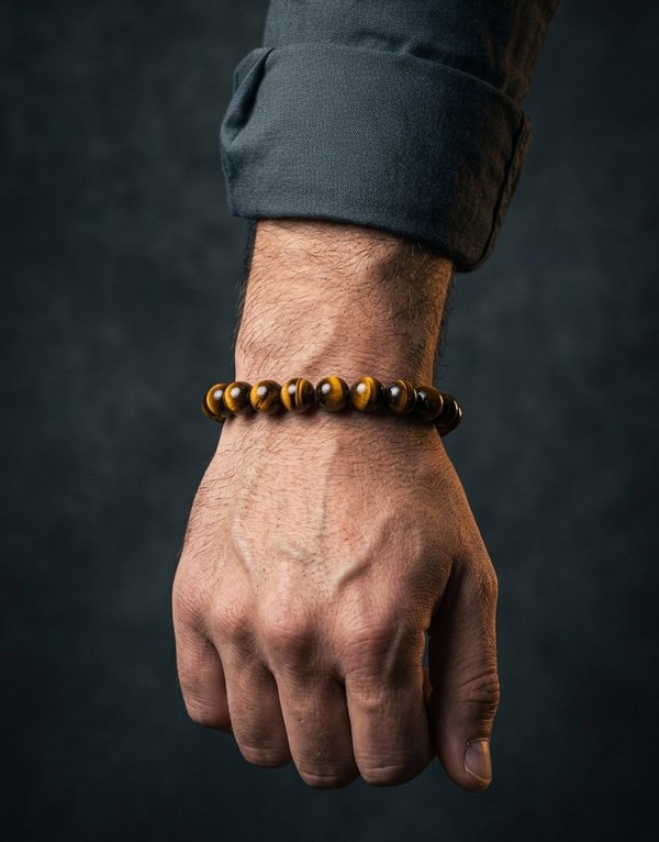 Father's Day Gift for Dad | Tiger's Eye Crystal Bracelet | Courage - Confidence