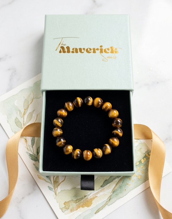 Father's Day Gift for Dad | Tiger's Eye Crystal Bracelet | Courage - Confidence