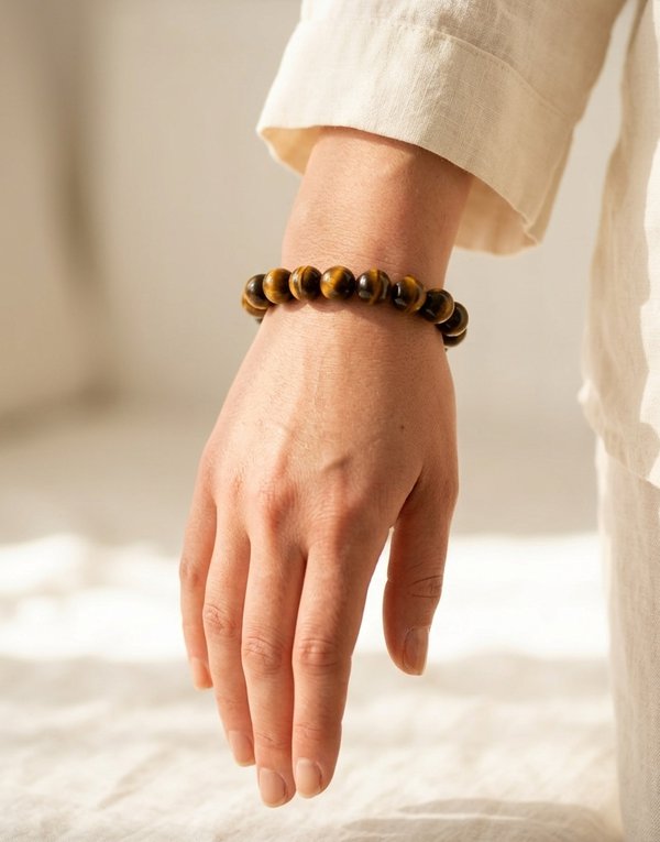Mother's Day Gift for Mum | Tiger's Eye Crystal Bracelet | Courage - Confidence