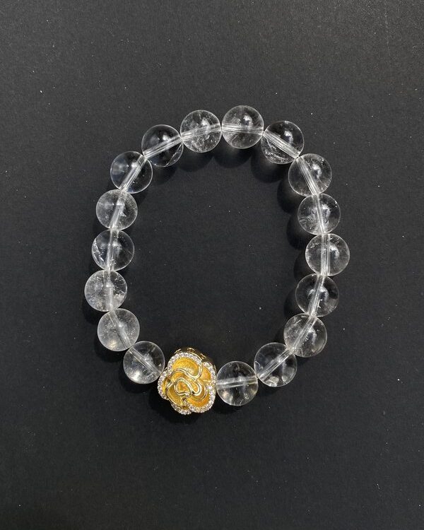Clear Quartz Bracelet GABRIEL | April Birthstone | Master Healer Crystal | Clarity and Energy | 5A Grade