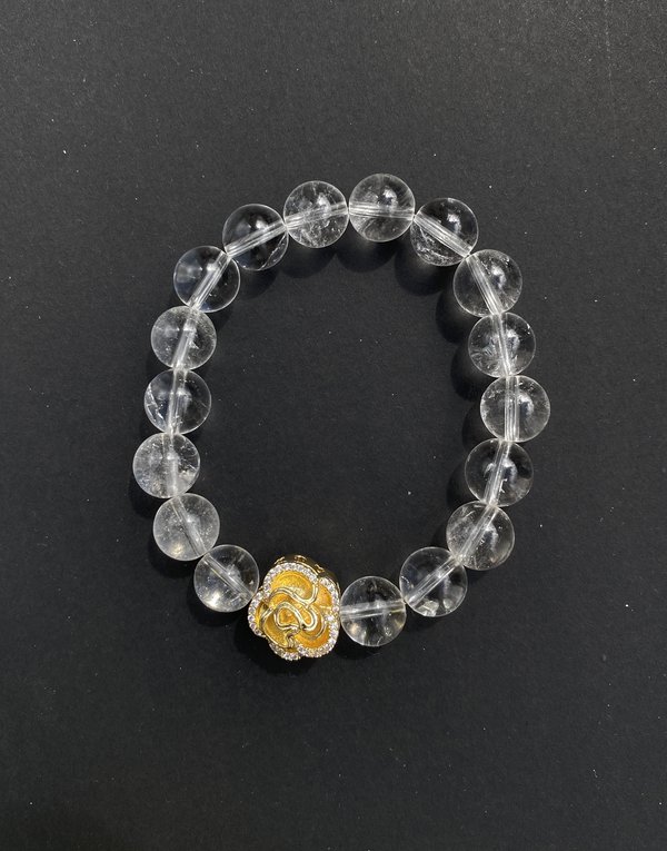 Clear Quartz Bracelet GABRIEL | April Birthstone | Master Healer Crystal | Clarity and Energy | 5A Grade