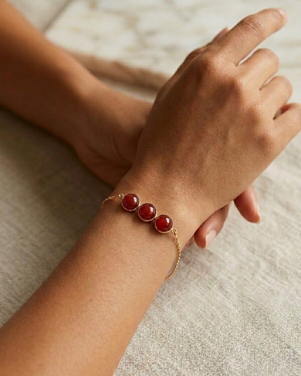 Red Carnelian Bracelet MIKAEL | Sacral Chakra | Courage Creativity and Passion | Gift