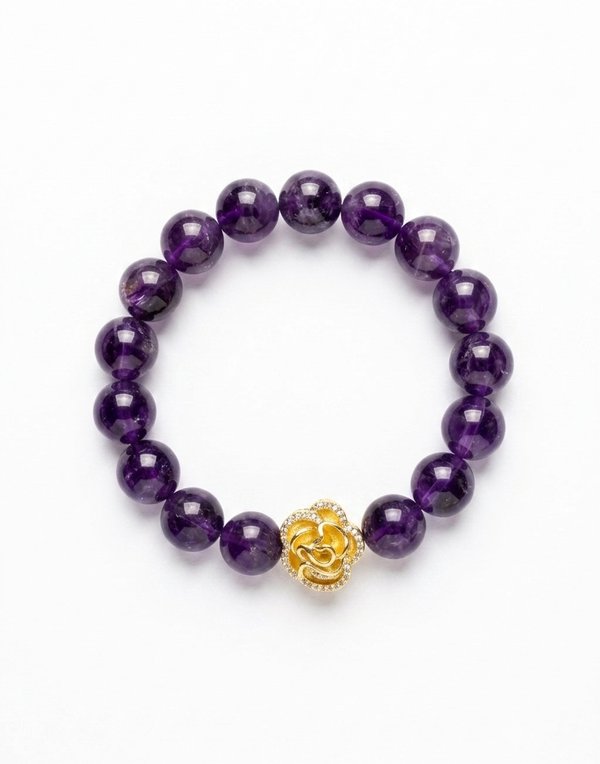 Amethyst Crystal Bracelet | February Birthstone | Calm and Stress Relief | Gift