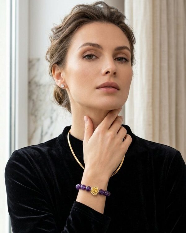 Amethyst Crystal Bracelet | February Birthstone | Calm and Stress Relief | Gift