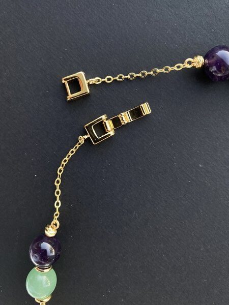 Amethyst Green Aventurine Necklace