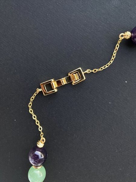 Amethyst Green Aventurine Necklace