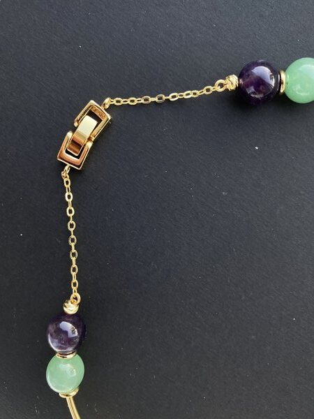 Amethyst Green Aventurine Necklace