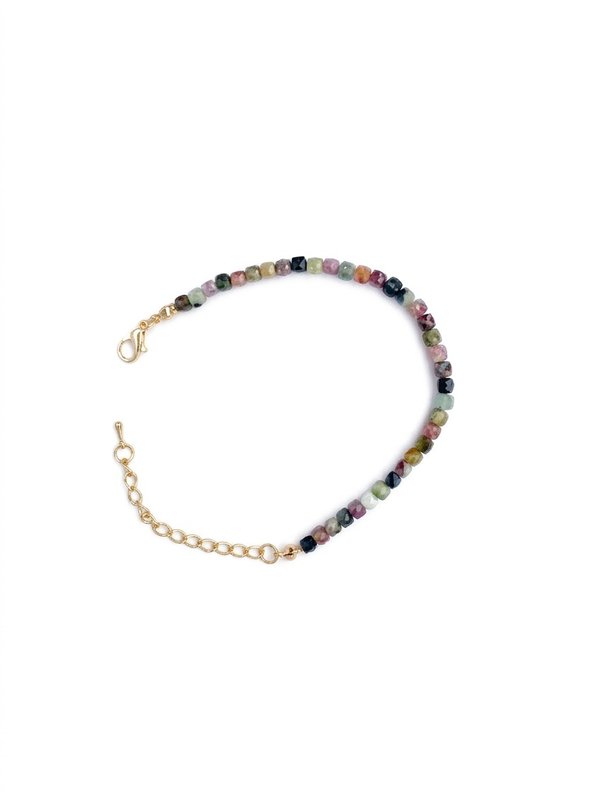 Dainty Rainbow Tourmaline Bracelet SERAPH - Image 5