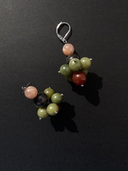 Wire Wrapped Gemstone Necklace and Earring Set JOPHIEL - Image 10