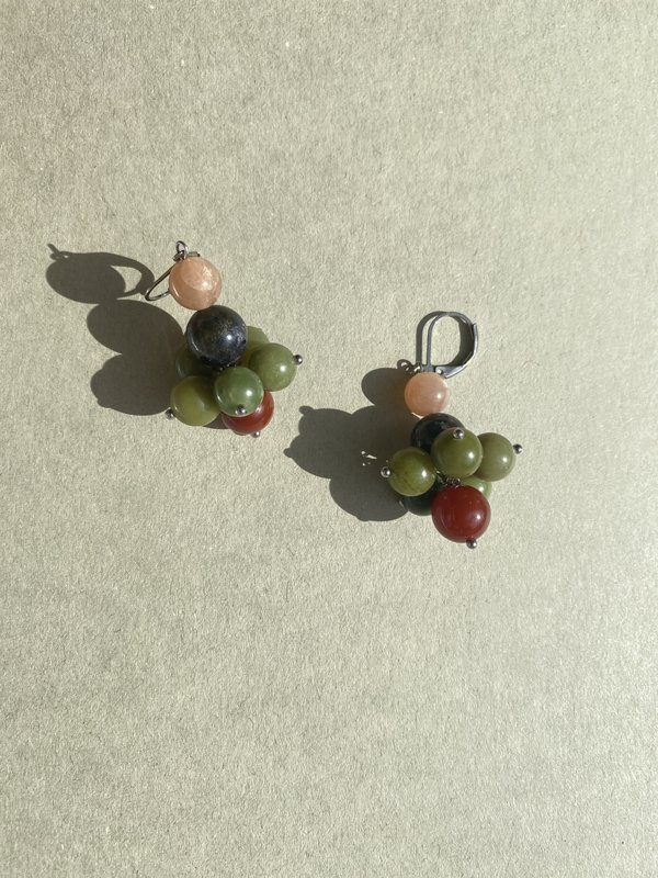 Wire Wrapped Gemstone Necklace and Earring Set JOPHIEL - Image 8