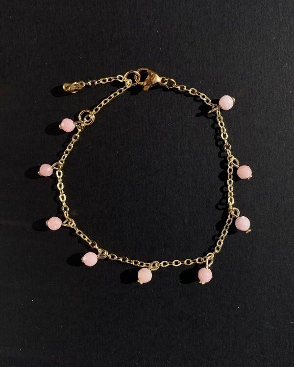 Pink Opal ARIEL Adjustable Bracelet_2_woo Pink Opal Adjustable Bracelet ARIEL | October Birthstone | Love and Hope Gift