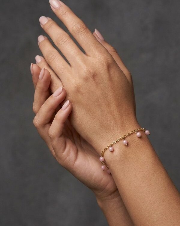 Pink Opal Adjustable Bracelet ARIEL | October Birthstone | Love and Hope Gift