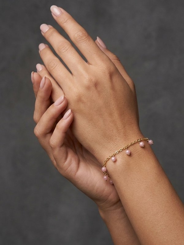 Pink Opal Adjustable Bracelet ARIEL | October Birthstone | Love and Hope Gift