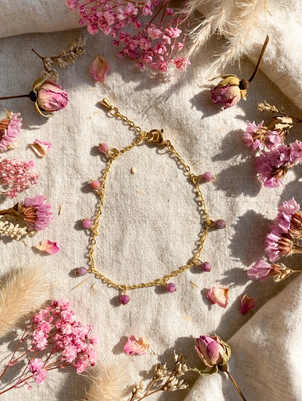 Pink Opal Adjustable Bracelet ARIEL (Copy)