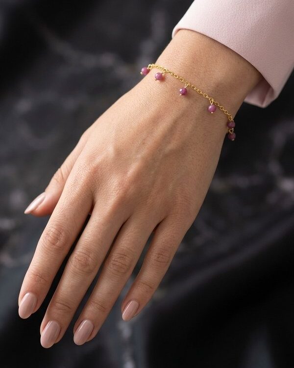 Pink Opal Adjustable Bracelet ARIEL (Copy)
