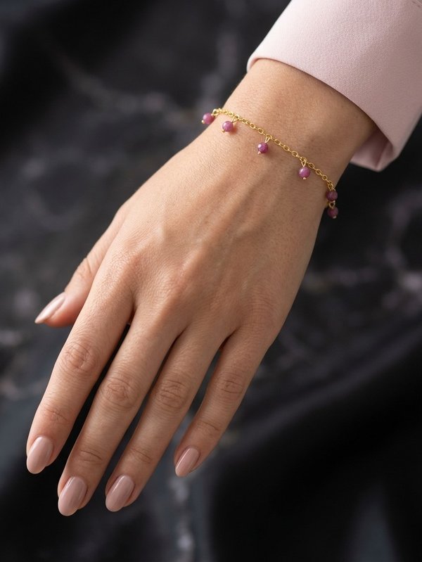 Pink Opal Adjustable Bracelet ARIEL (Copy)